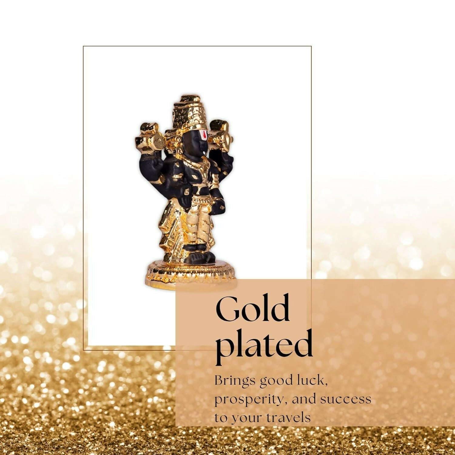 House Of Wemy Gold-Polished Premium Balaji Statue 