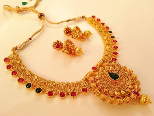 Multicolor Kemp Bridal Necklace Set
