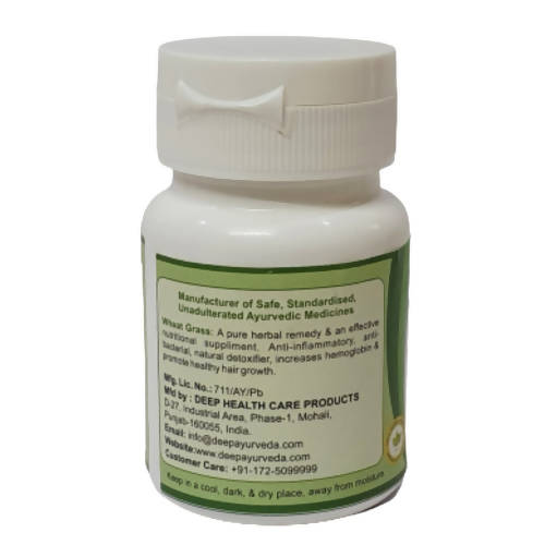 Deep Ayurveda Wheat Grass 500mg Veg Capsules - Grab2buy