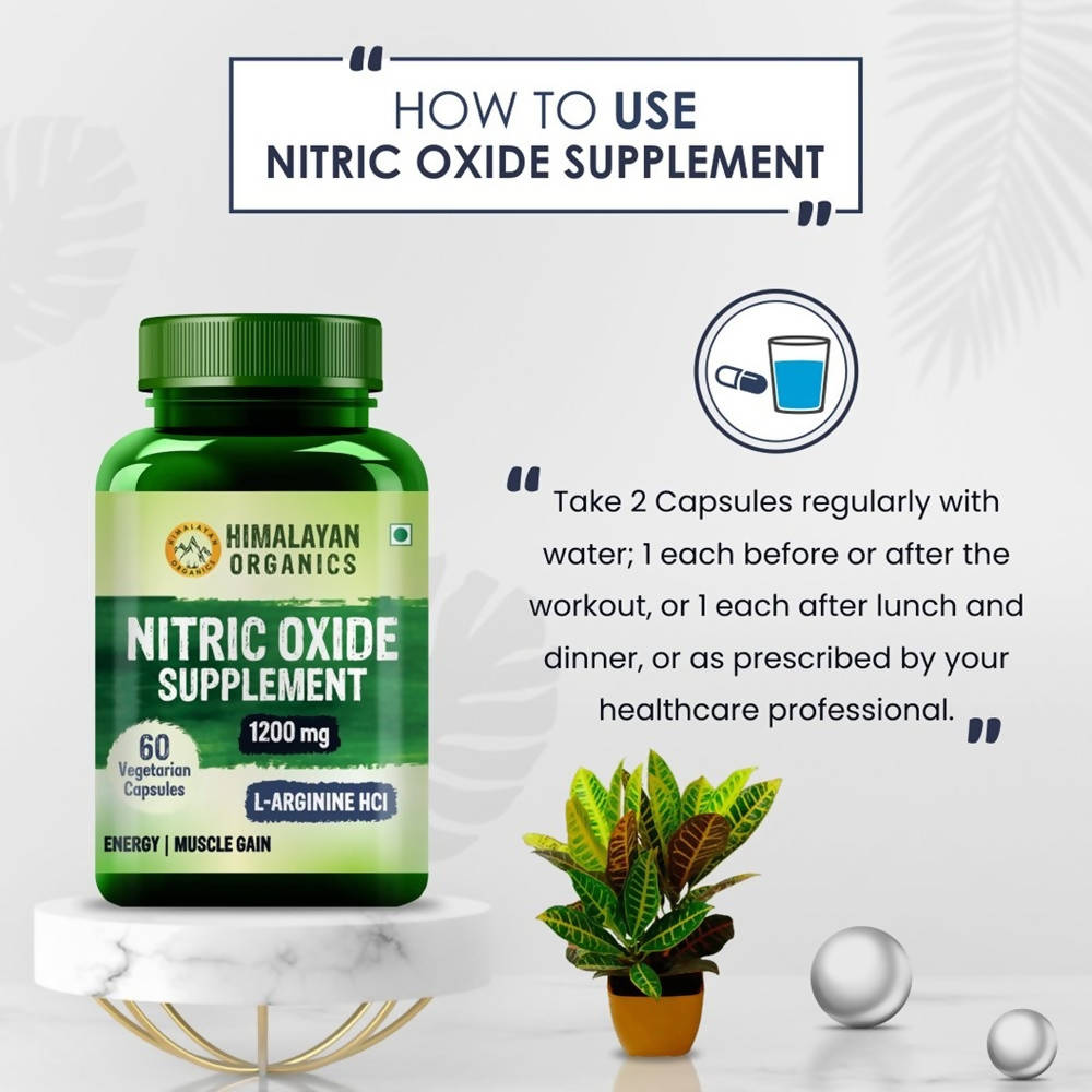 Himalayan Organics Nitric Oxide Supplement 1400 mg Tablets 