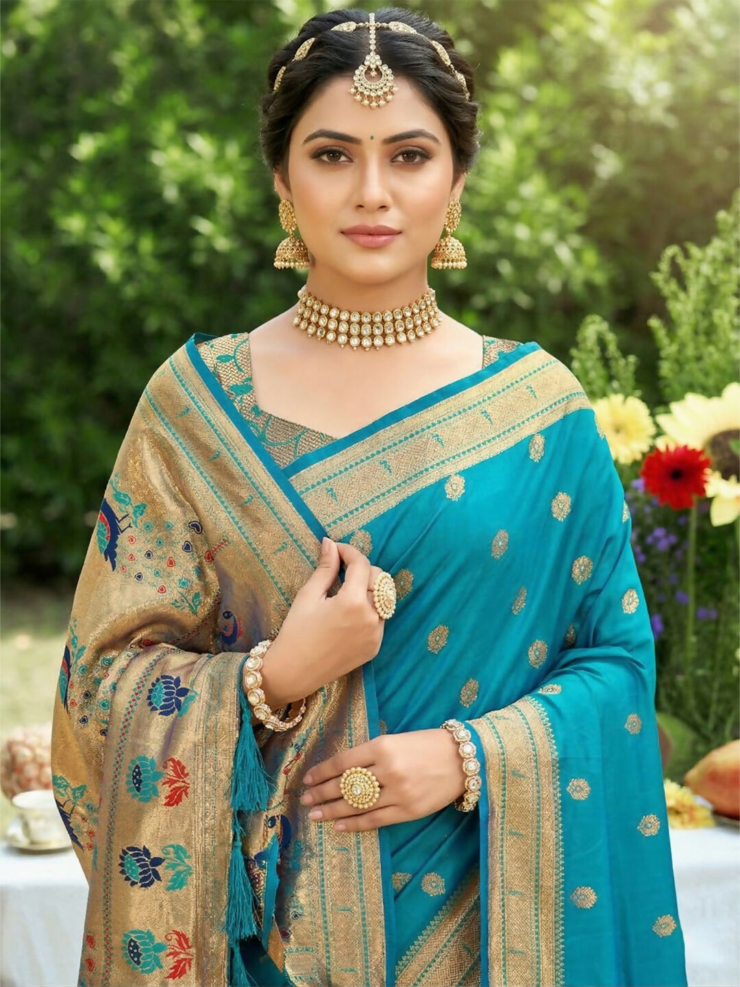 Shree Shyam Fashion Sky Blue Soft Silk Saree