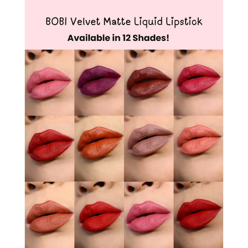 BOBI Velvet Matte Liquid Lipstick, Shade_6 RUSH