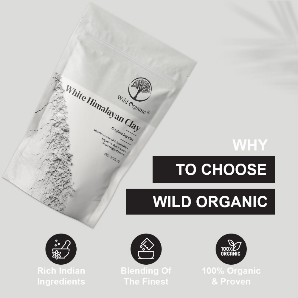 Wild Organic White Himalayan Brightening Clay Powder 