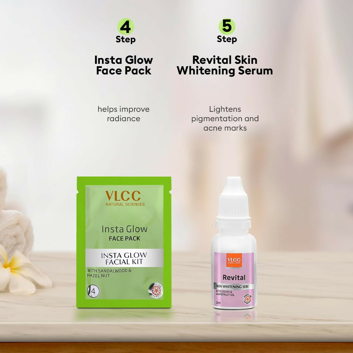 VLCC Salon Series Insta Glow Facial Kit (6 Facials) For Premature Ageing, Youthful Glow Facial Kit  Grab2Buy VLCC Grab2Buy