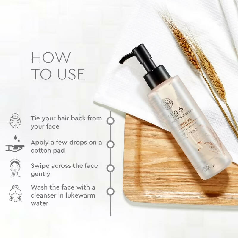 The Face Shop Rice Water Bright Light Cleansing Oil - Korean Skincare | Swadesiicart
