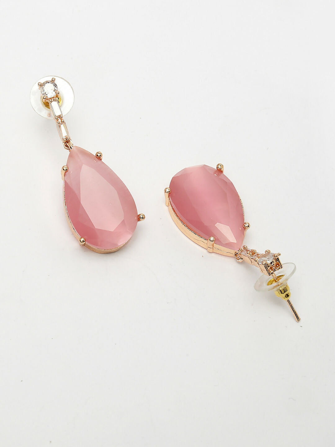 NVR Women's Rose Gold Artificial Stones Studded Handcrafted Jewellery Set - Grab2buy