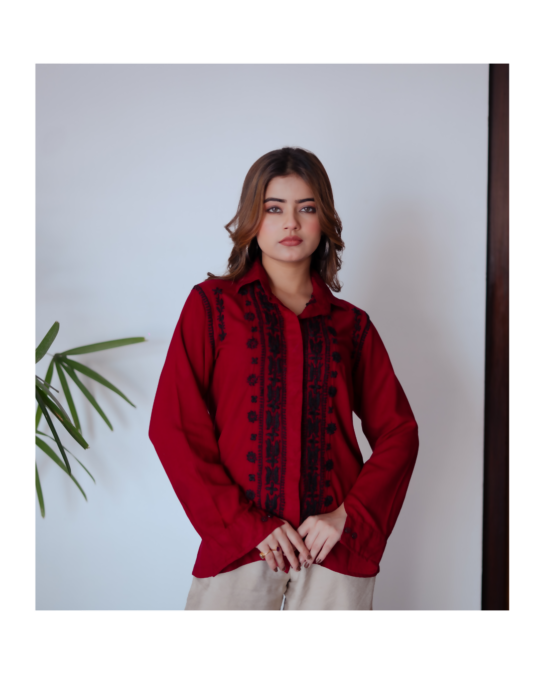 Zibaa Ruby Luxury Rayon Chikankari Shirt  Grab2Buy Zibaa Grab2Buy