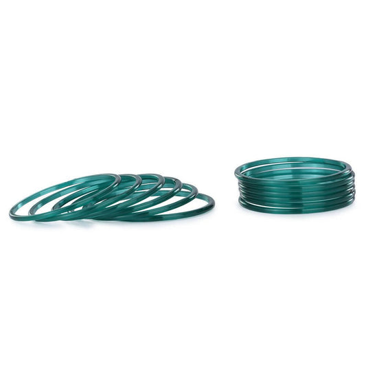 Afast Shining Radium Glass Wedding, Party, Daily Use Bangle Set, Set Of 12 | Grab2Buy