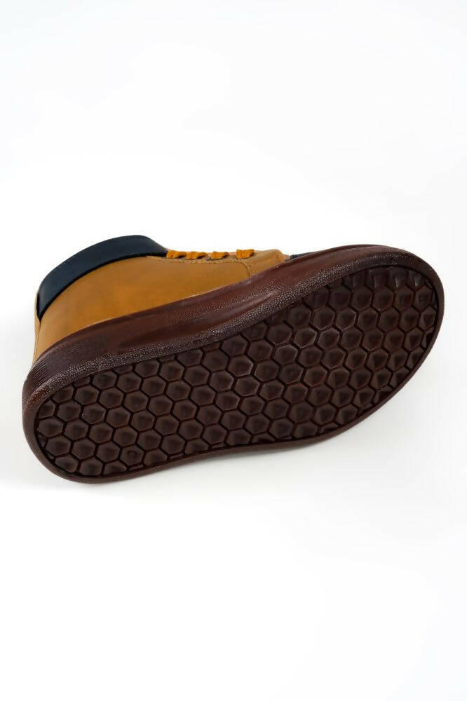 Tiny Bugs Boys Party Wear Mid Top Boots - Tan  Grab2Buy Tiny Bugs Grab2Buy