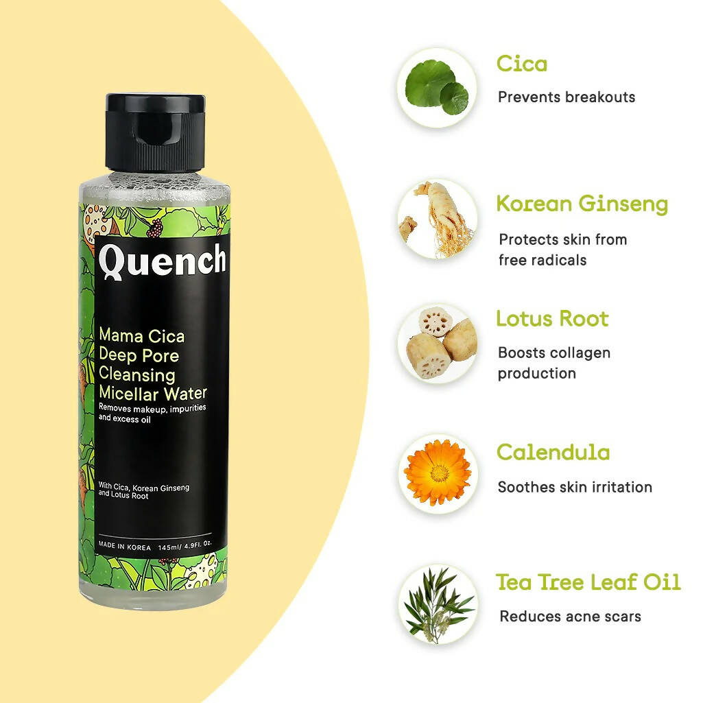 Quench Botanics Mama Cica Deep Pore Cleansing Micellar Water - Korean Skincare 