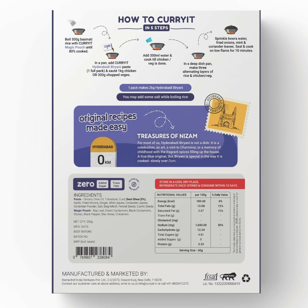 CURRYiT Instant Hyderabadi Biryani Premium Cooking Paste - Grab2buy