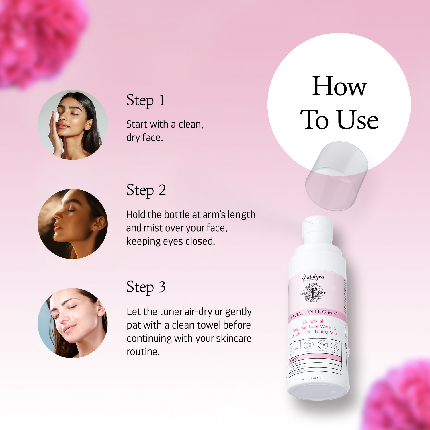 Indulgeo Essentials Gulaab Jal Facial Toning Mist 