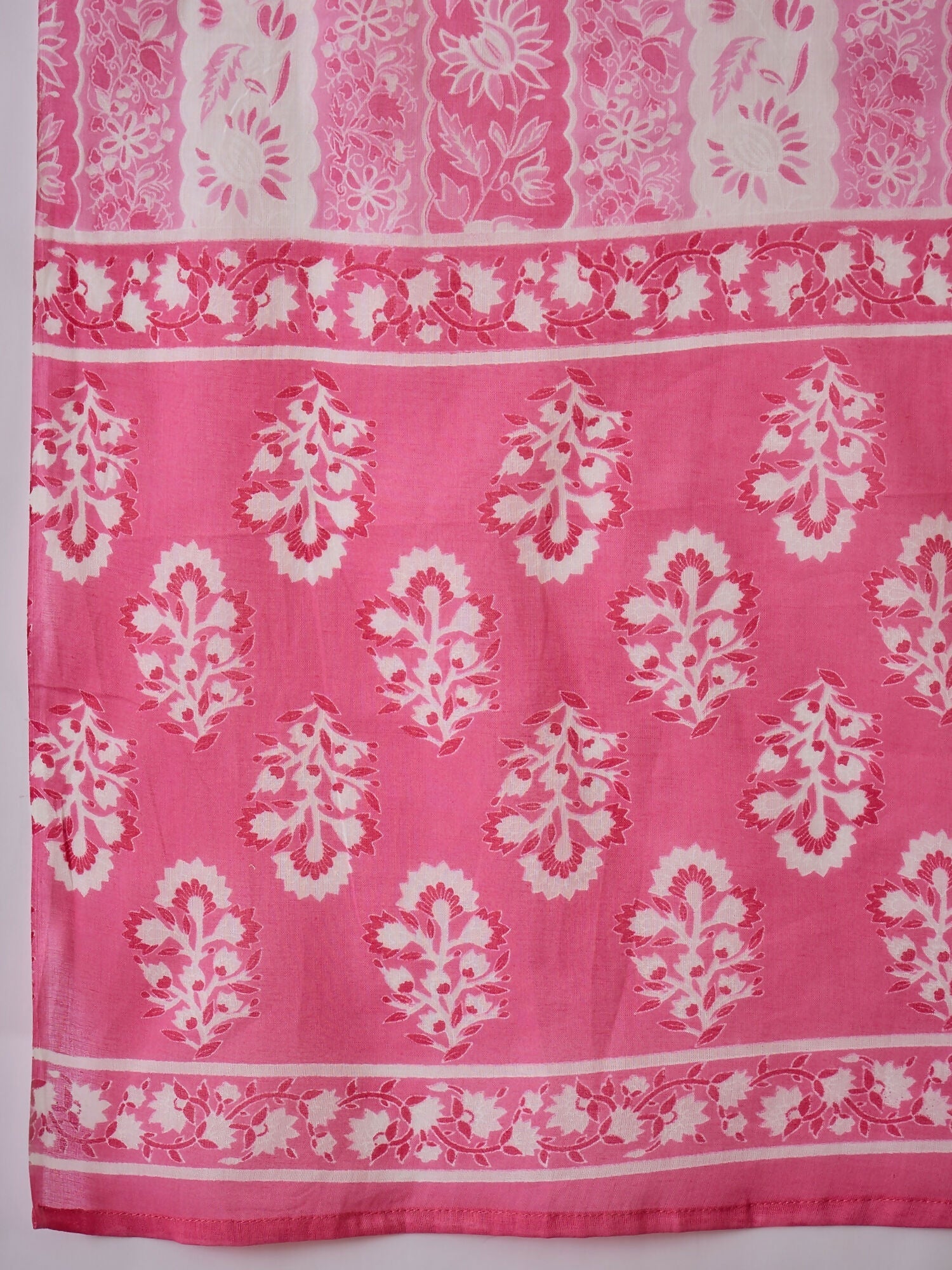 Joban Fashion Printed Pink Pure Cotton Kurta Set