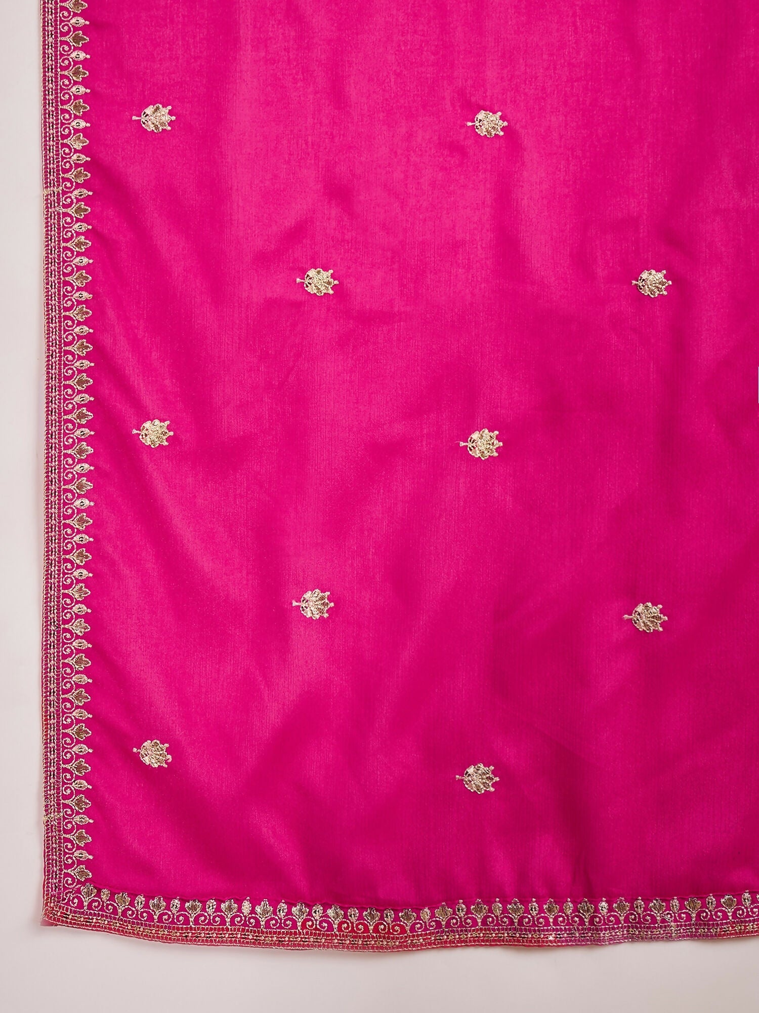 Joban Fashion Embroidery Pink Chinon Silk Kurta Set
