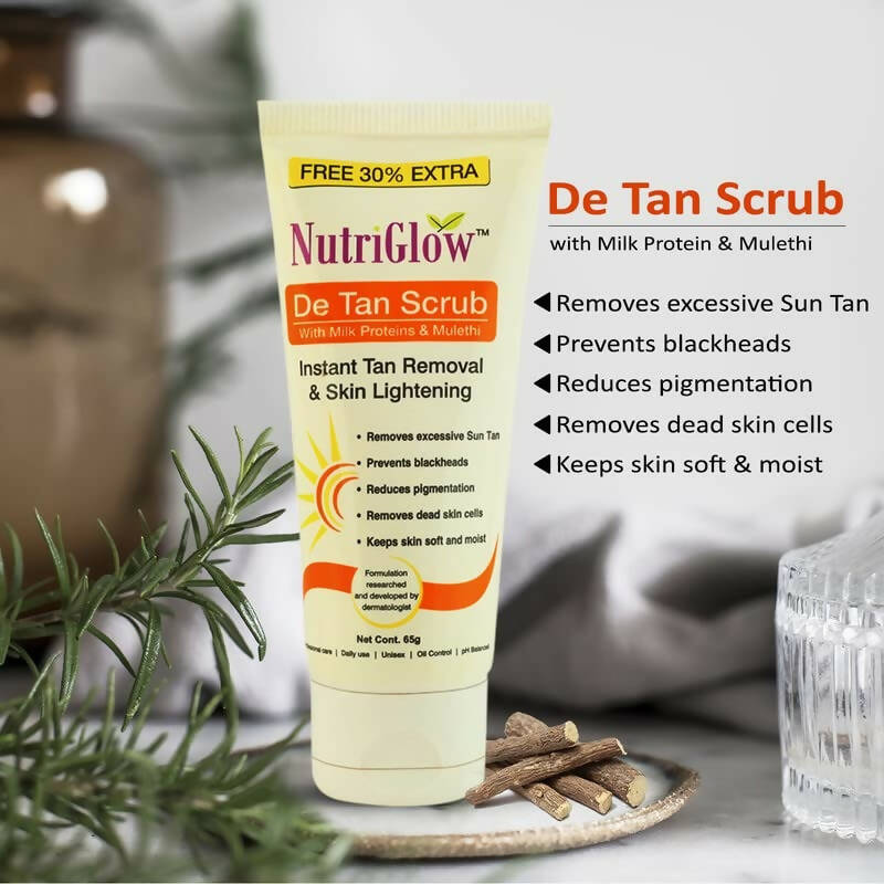 NutriGlow De Tan Scrub With Milk Protein & Mulethi 