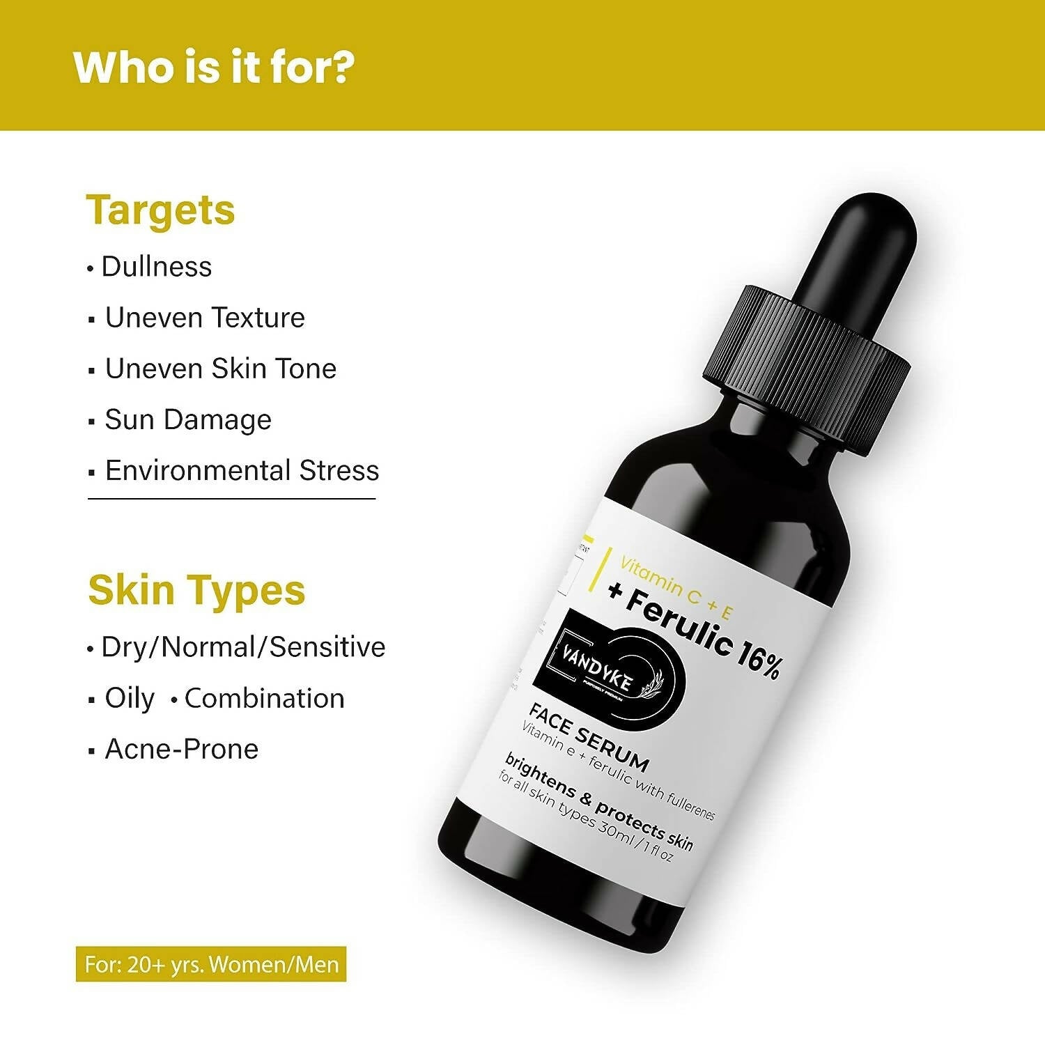 Vandyke Vitamin C + E + Ferulic 16% Face Serum  Grab2Buy Vandyke Grab2Buy