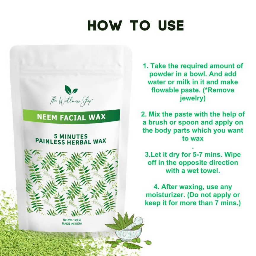 The Wellness Shop Neem Facial Wax Powder  Grab2Buy The Wellness Shop Grab2Buy