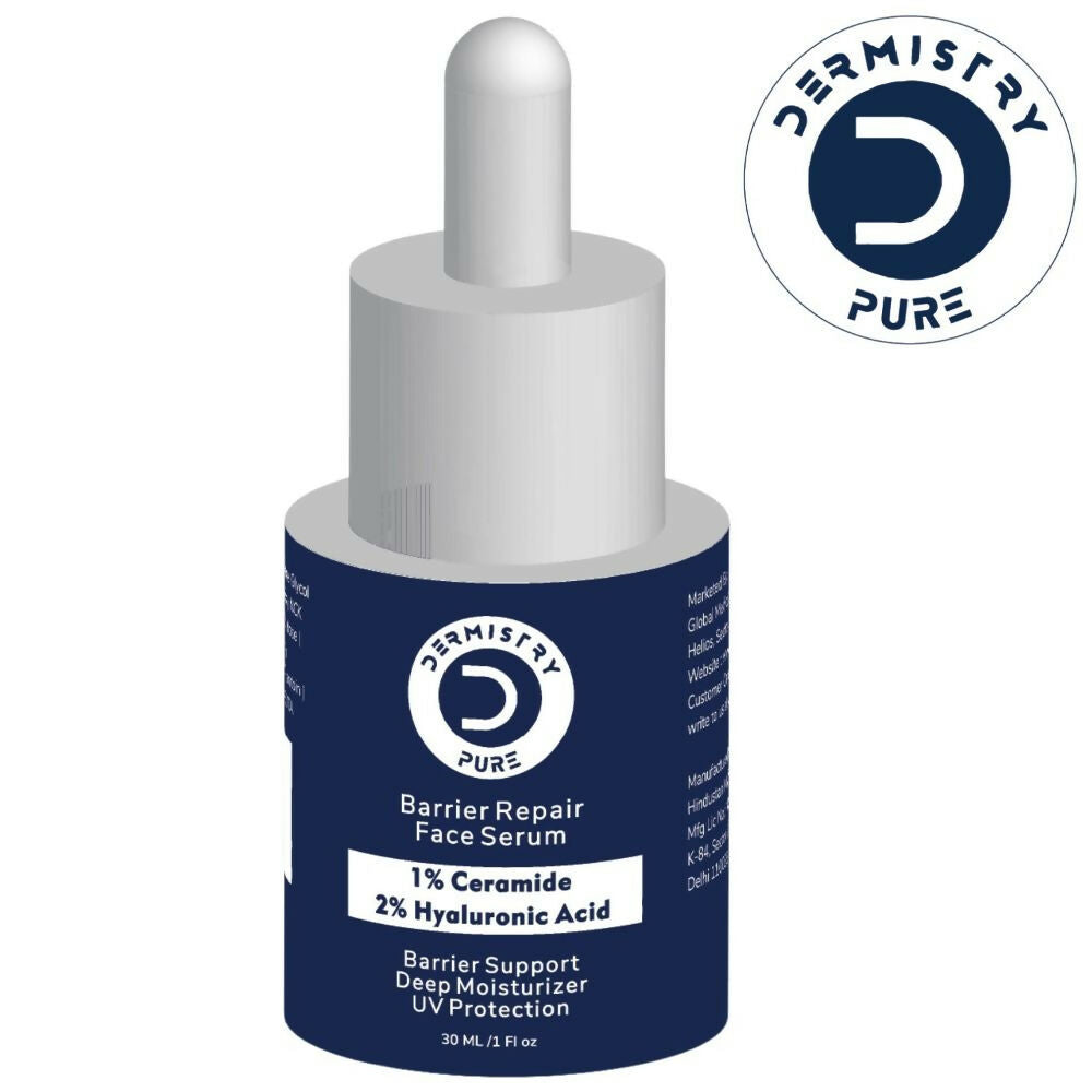 Dermistry Pure 1% Ceramide 2% Hyaluronic Acid Sensitive & Dry Skin Moisturizer Barrier Repair Serum 