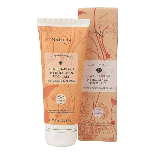 Mantra Herbal Peach, Saffron and Himalayan Rock Salt Micro Exfoliating Face Scrub 