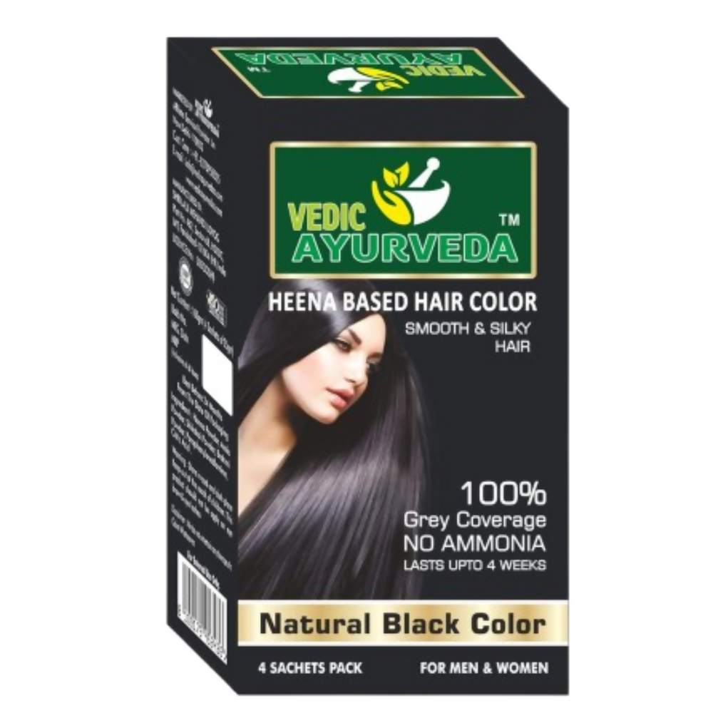 VedicAyurveda Natural Pure Henna Based Hair Color - Natural Black  Grab2Buy VedicAyurveda Grab2Buy
