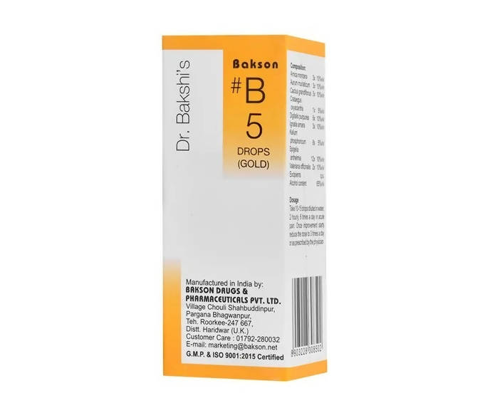 Bakson's Homeopathy B5 Drops (Gold) 