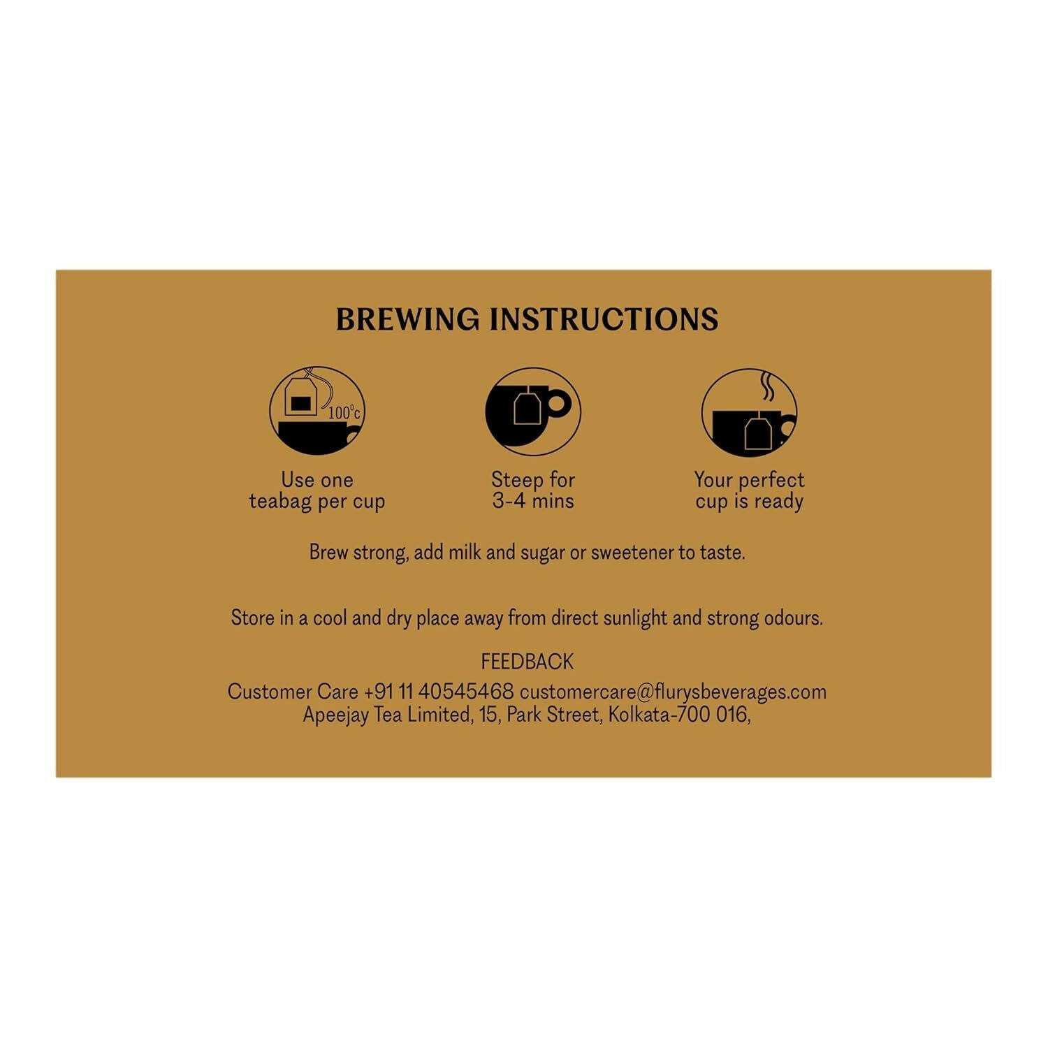 Flurys Distinctive English Breakfast Black Tea Bags
