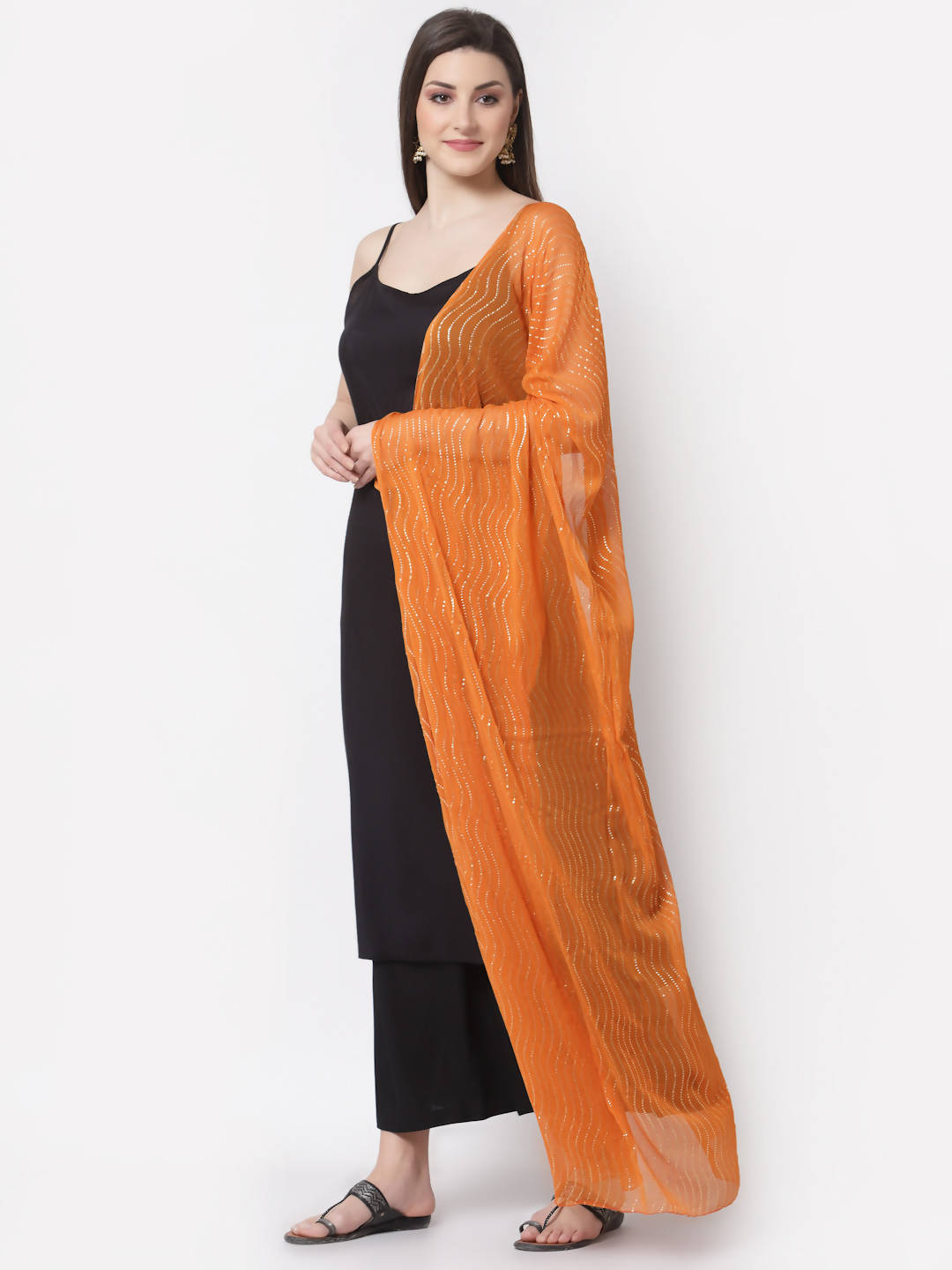 Myshka Trendy Stylish Rayon Square Neck Sleeveless Kurta Palazzo Dupatta Set