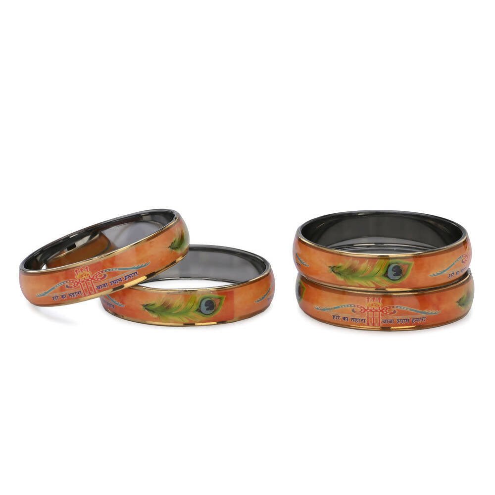 Afast Designer Fancy Party Bangle/ Kada Set, Multicolor, Glass, Pack Of 4 | Grab2Buy
