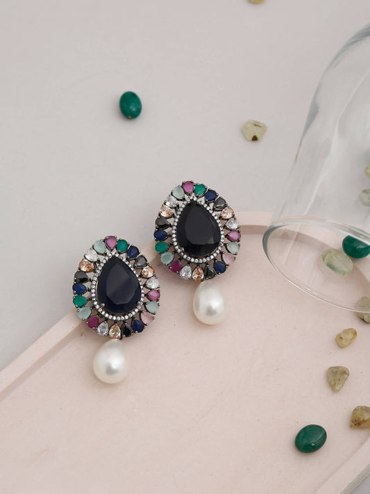 Multicoloured Contemporary Studs Earrings - Ruby Raang - Grab2buy