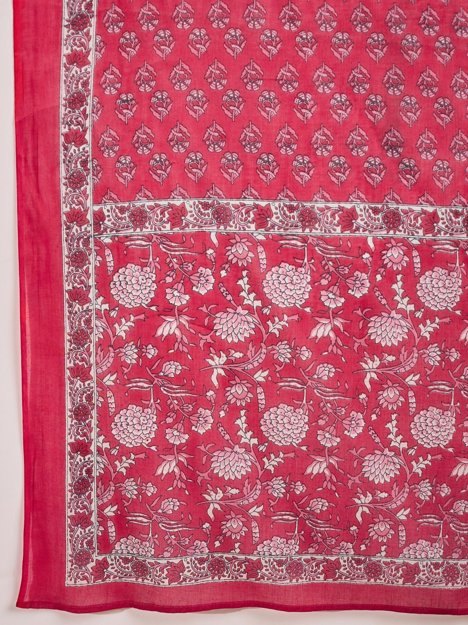 Joban Fashion Printed Pink Pure Cotton Kurta Set