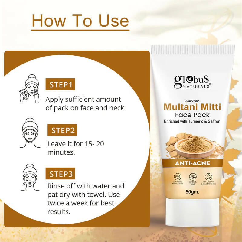 Globus Naturals Anti Acne Multani Mitti Face Pack 