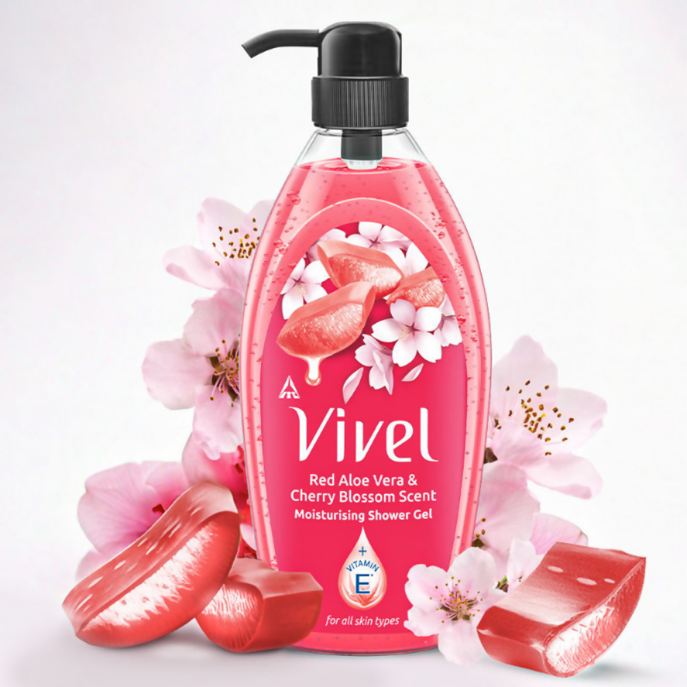 Vivel Red Aloe Vera & Cherry Blossom Scent Moisturizing Shower Gel  Grab2Buy Vivel Grab2Buy