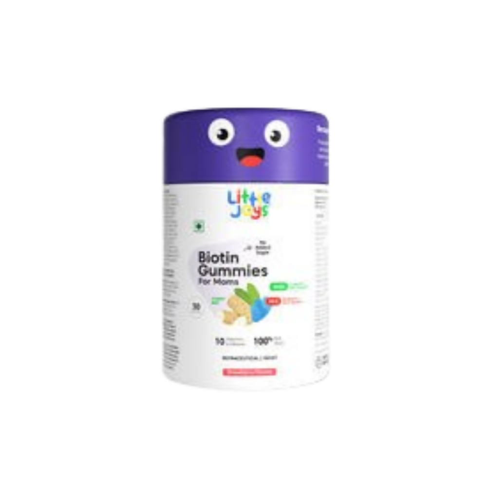 Little Joys Biotin Hair Gummies Strawberry Flavor For Moms 