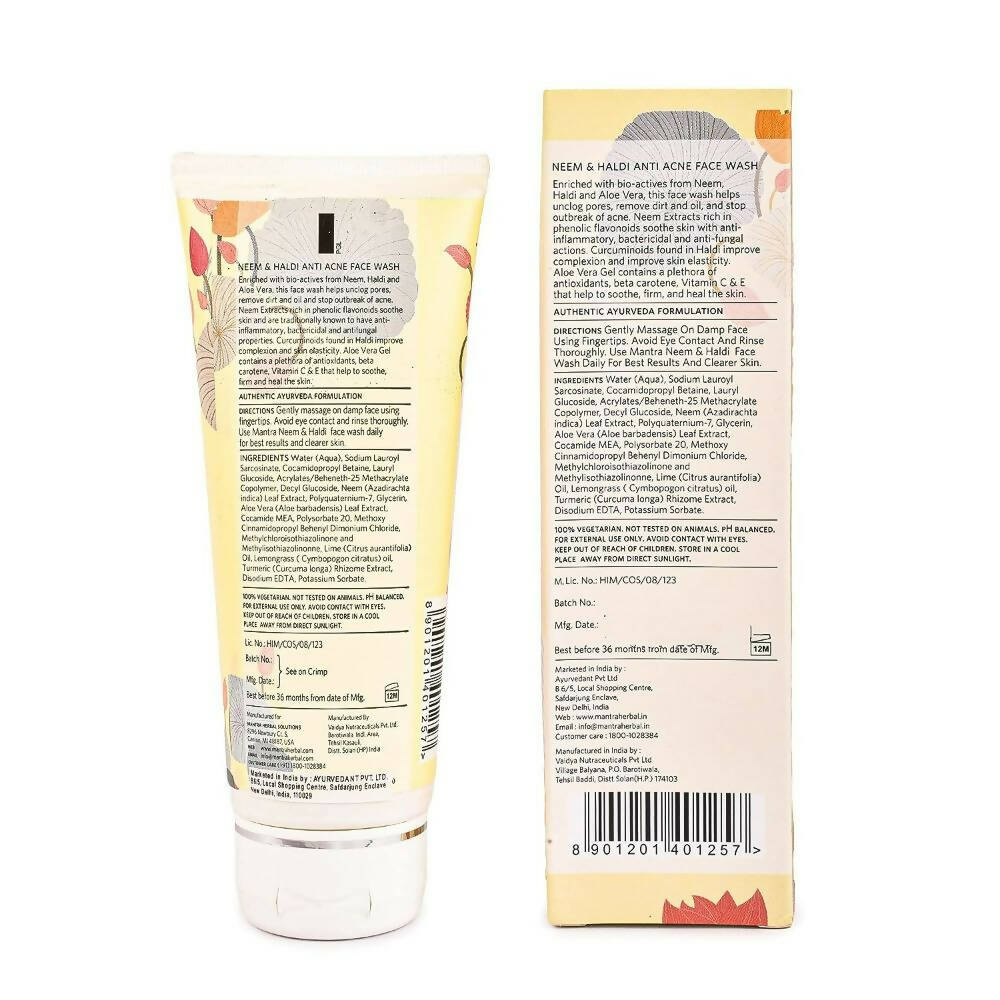 Mantra Herbal Neem and Haldi Anti-Acne Face Wash - Grab2buy