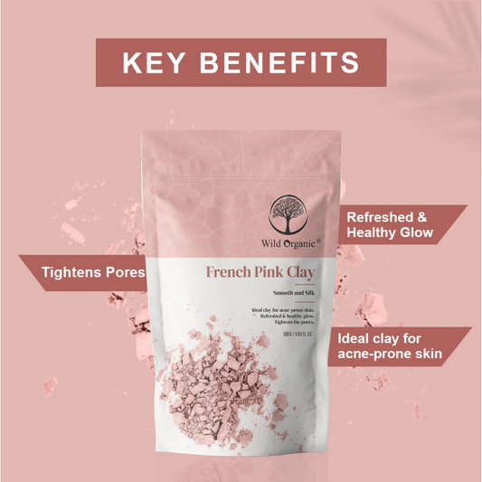 Wild Organic French Pink Smooth And Silk Clay Powder 