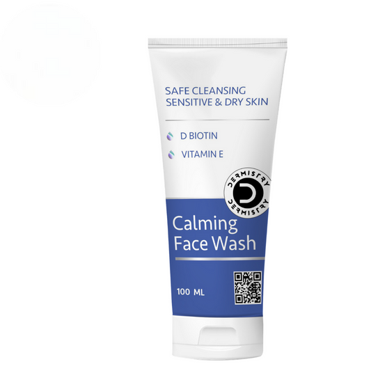 Dermistry Sensitive & Dry Skin Care Calming Soothing Face Wash Safe Cleansing D Biotin & Vitamin E 