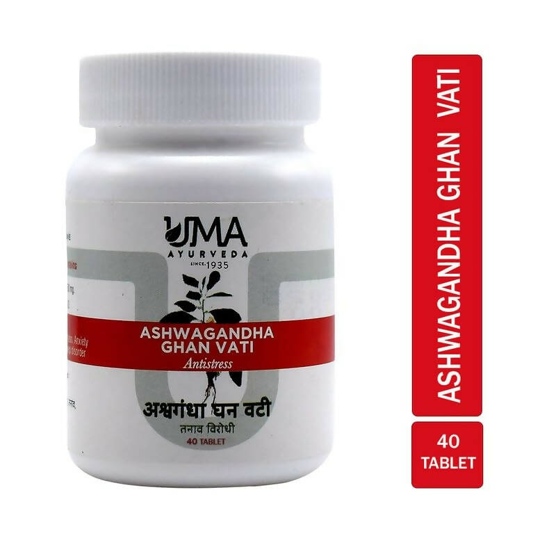 Uma Ayurveda Ashwagandha Ghan Vati Tablets 