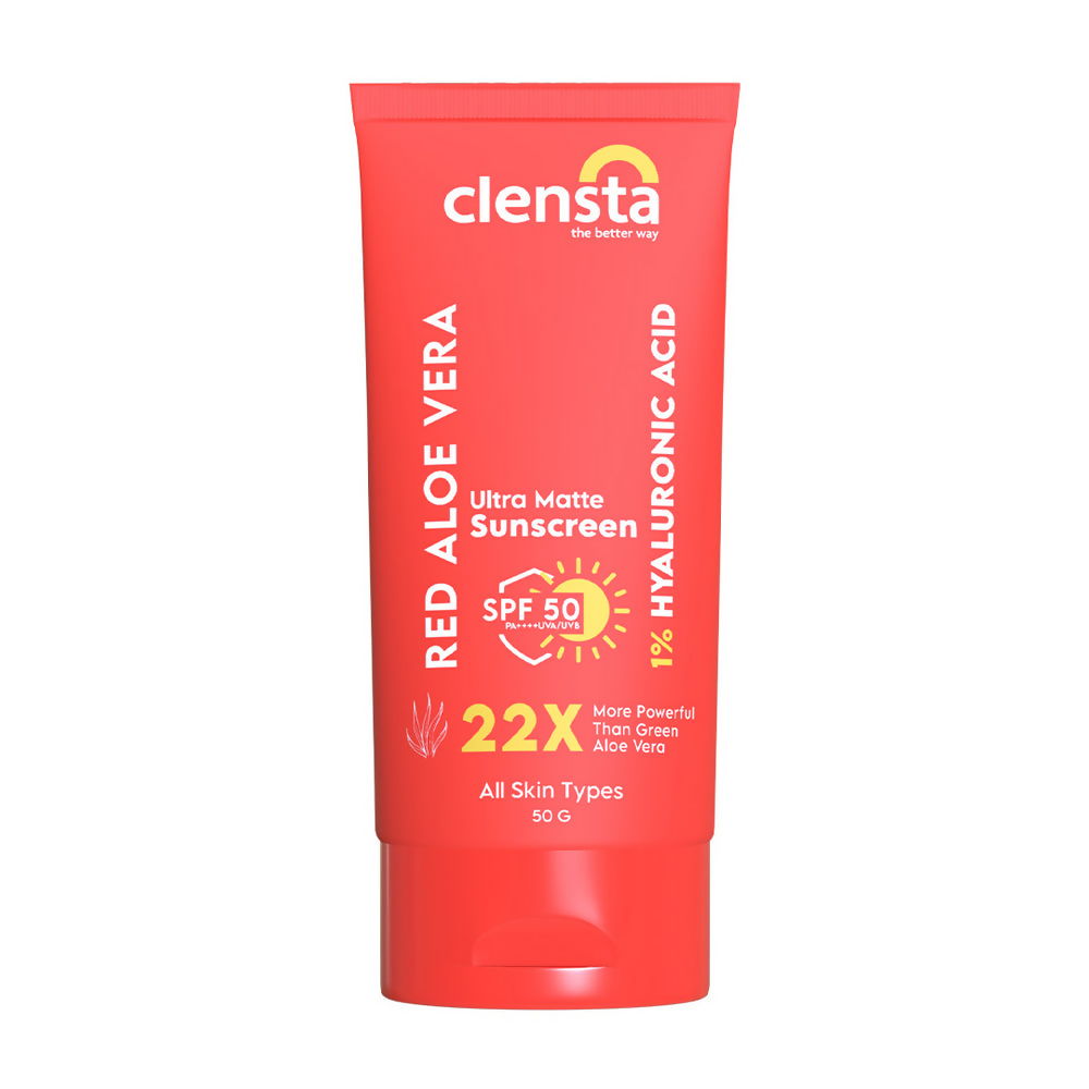 Clensta Red Aloe Vera Ultra Matte Sunscreen SPF 50 