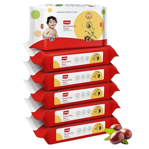 LuvLap Moisturising Wet Wipes without Lid - Jojoba Oil