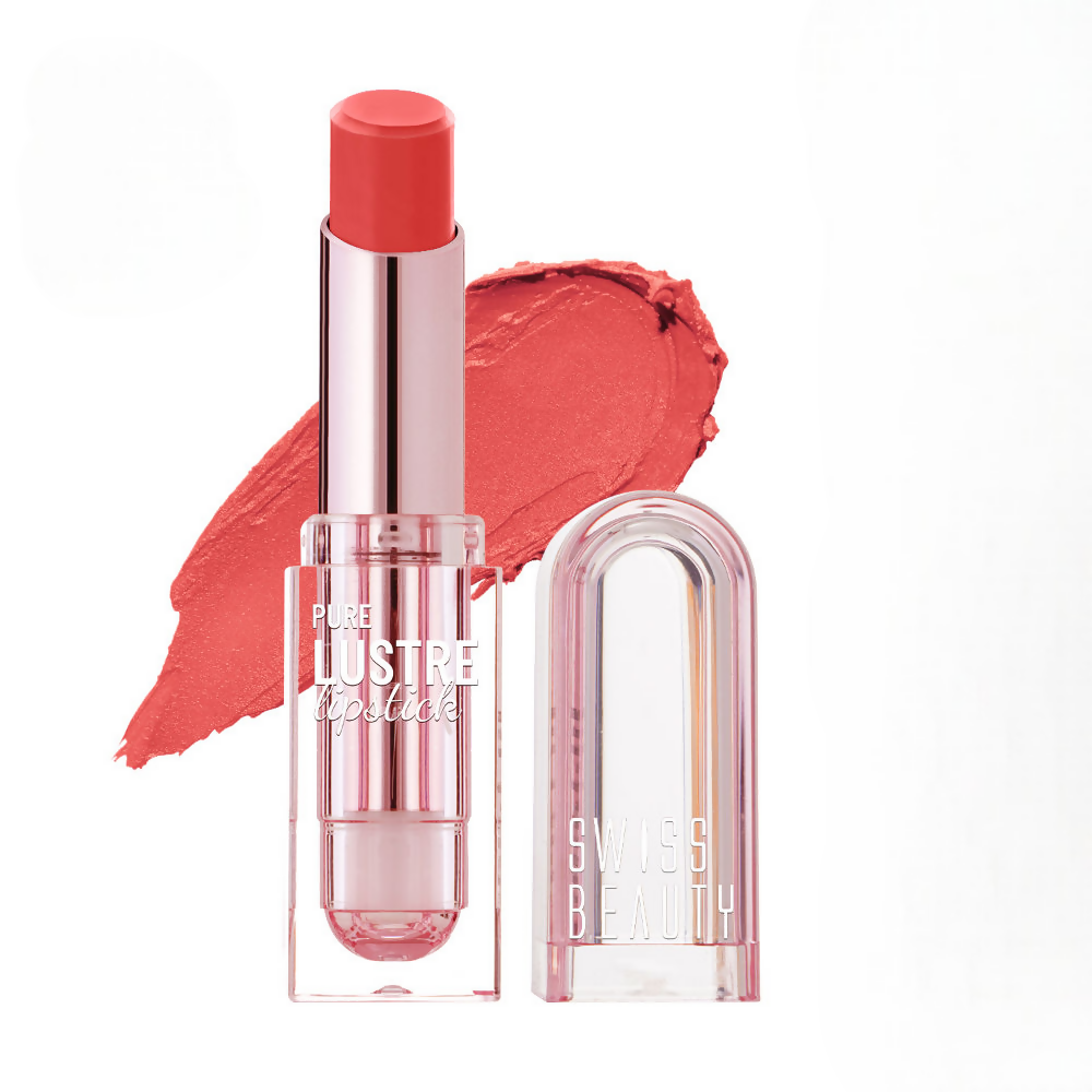 Swiss Beauty High Shine Finish Smooth Glide Pure Lustre Lipstick - 6 Just Peachy 