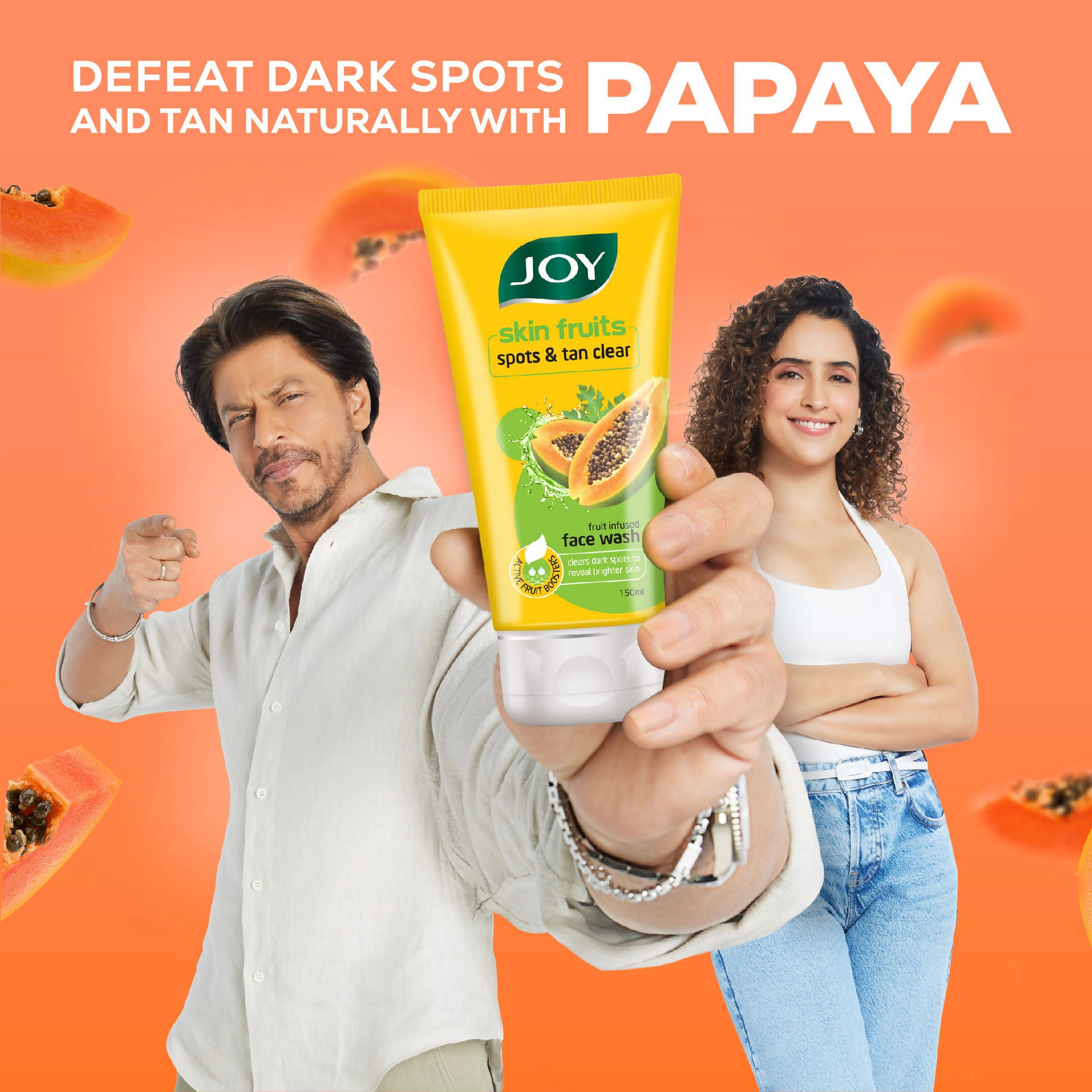 Joy De Tan Papaya Face Wash For Dark Spots Tan & Dead Skin Removal 
