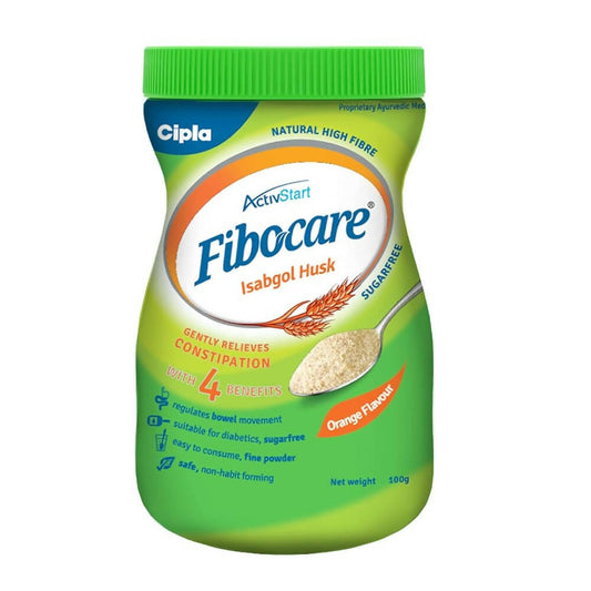Cipla Fibocare Isabgol Husk Powder | Sugar Free - Orange Flavor - Grab2buy