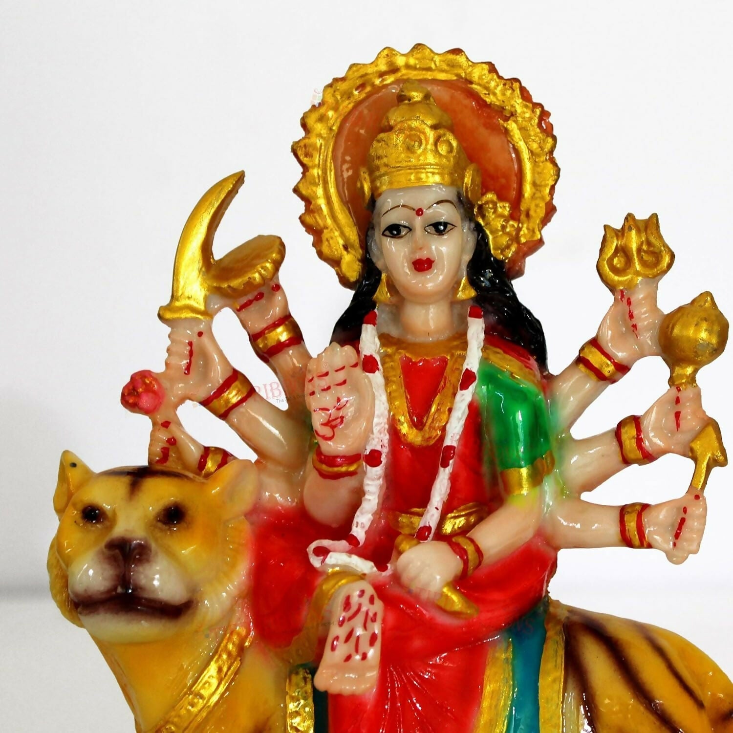 Tied Ribbons Nav Durga Devi Sherawali Mata Murti Statue - Grab2buy