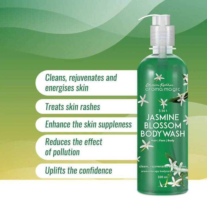 Blossom Kochhar Aroma Magic 3-in-1 Jasmine Blossom Body Wash | Aromatherapy Body Wash for Relaxation & Soft Skin 