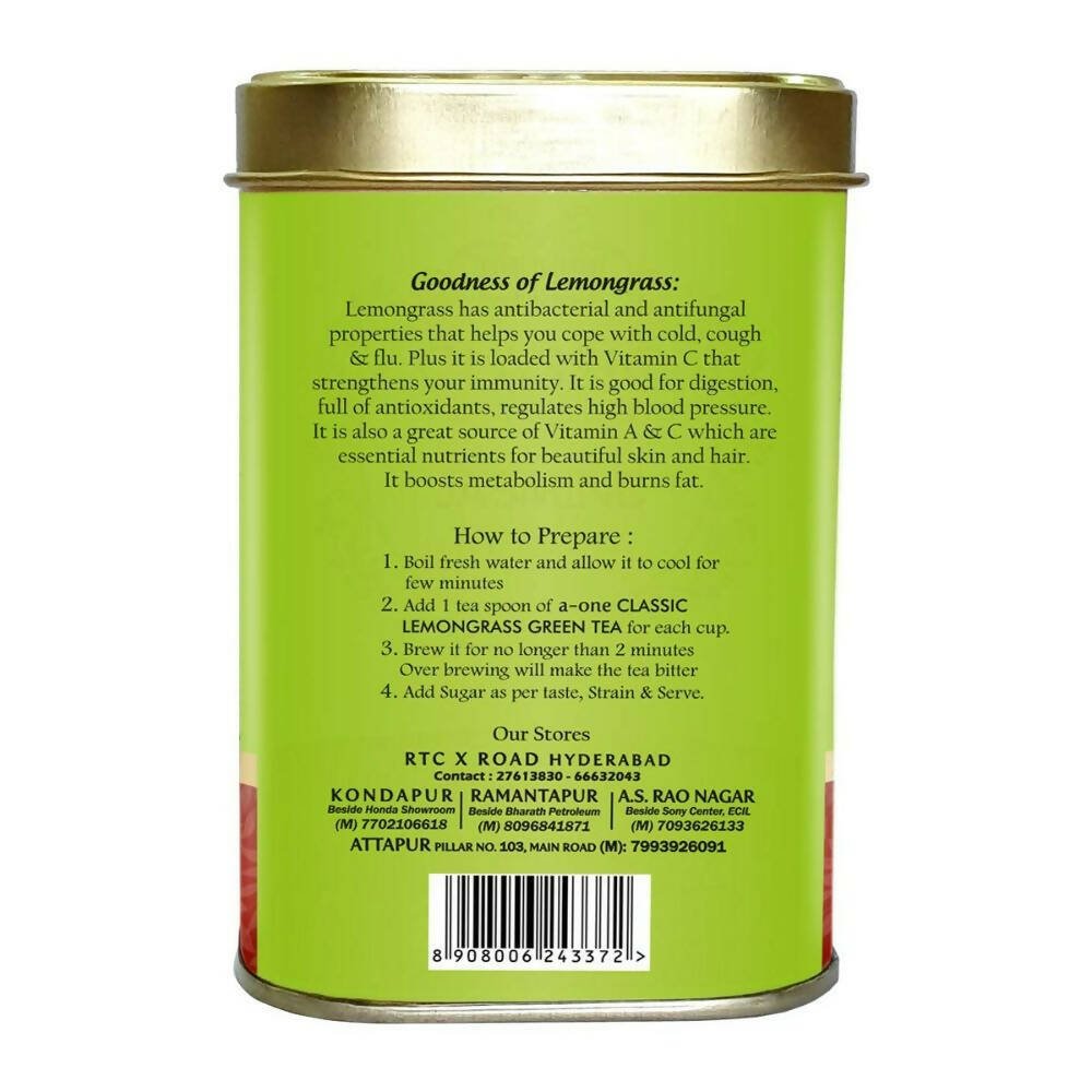 A-One Classic Premium Lemongrass Green Tea - Grab2buy