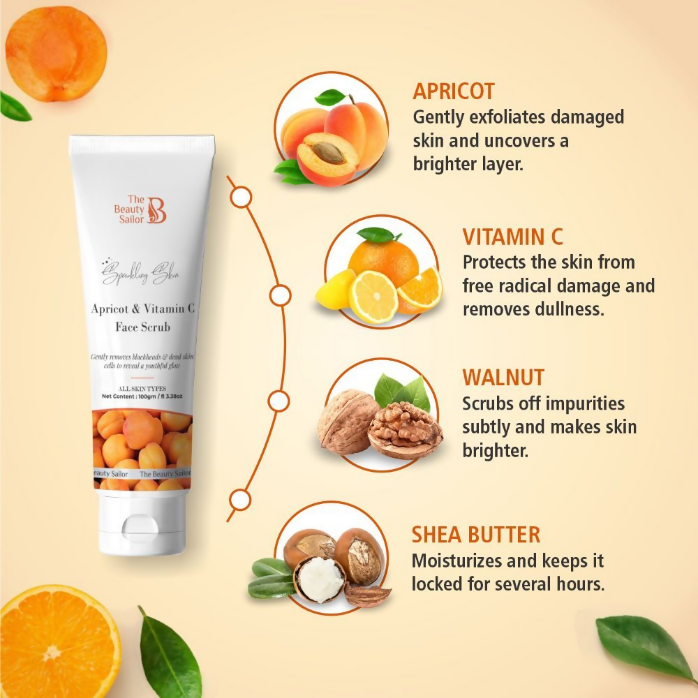 The Beauty Sailor Apricot And Vitamin C Face Scrub  Grab2Buy The Beauty Sailor Grab2Buy