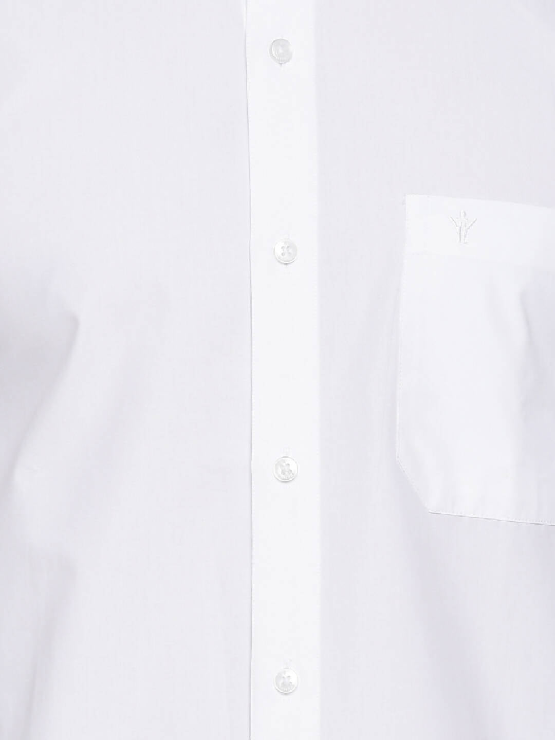 Ramraj Cotton Mens Full Sleeve Formal Poly Cotton White Shirt 