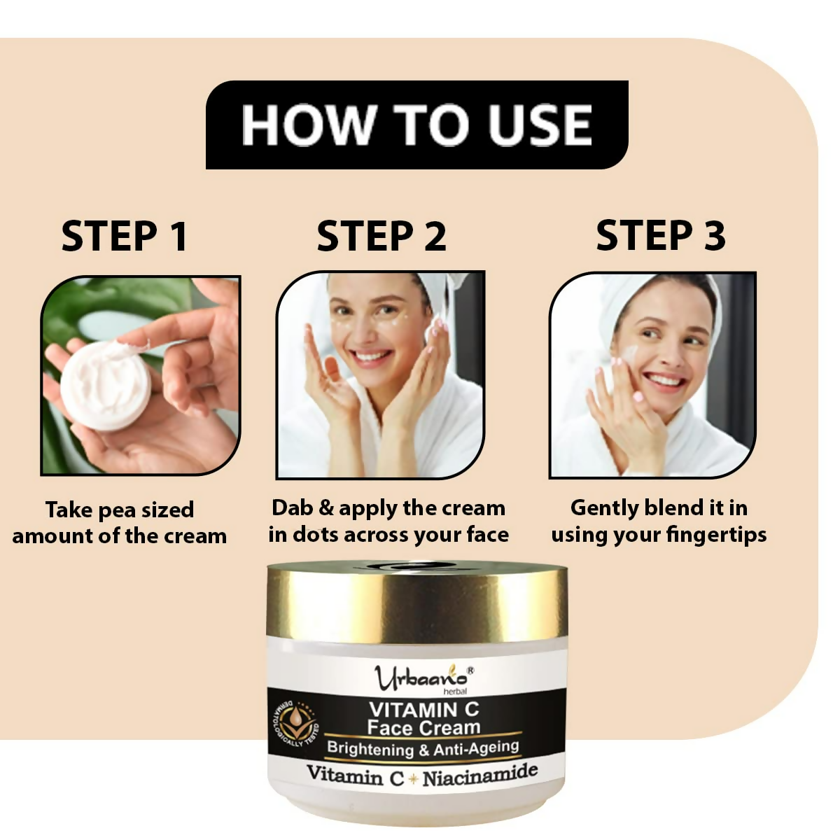 Urbaano Herbal Vitamin C Brightening Cream Face Moisturizer  Grab2Buy Urbaano Herbal Grab2Buy