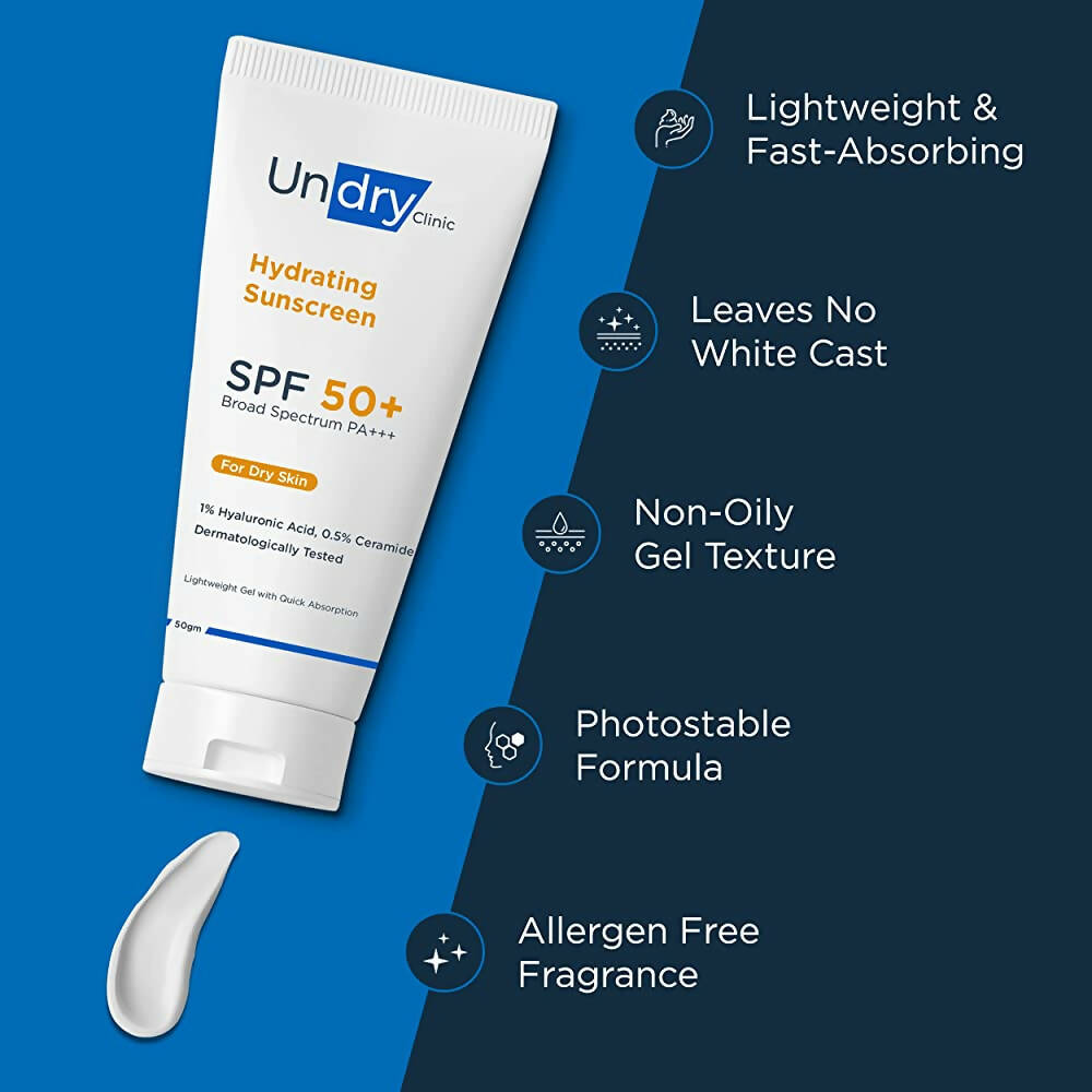 Undry Hydrating Sunscreen SPF 50+ for Dry Skin  Grab2Buy Undry Grab2Buy