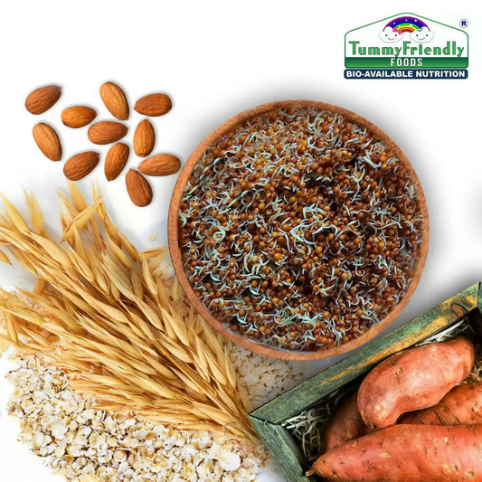 TummyFriendly Foods Certified Organic Multi-Grain, Sprouted Ragi, Oats, Red Lentil, Banana and Sathu Maavu Porridge Mixes Combo - Grab2buy